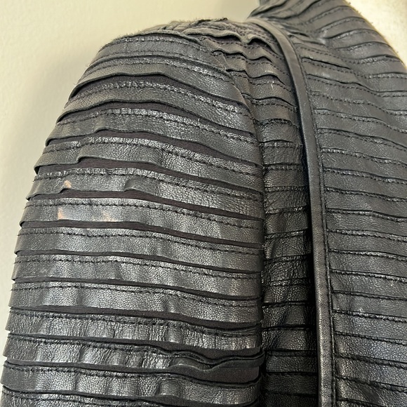 💕Marciano Black Leather Shayna Moto Jacket 2 EUC - Picture 8 of 12